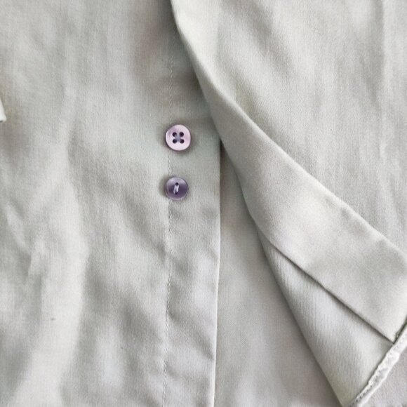 Geoffrey Beene button down shirt men's size 17.5 34-35 olive green regular fit - Picture 9 of 12